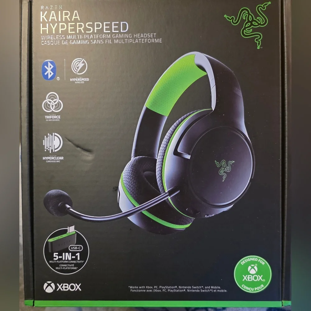 Razer Kaira Hyperspeed Black and Green Headset